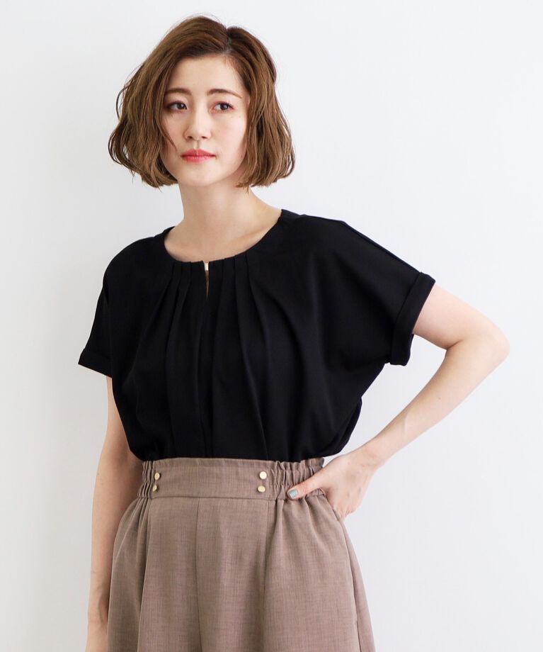 grove「前後2WAYタックメタルホックプルオーバー」|Tシャツ・カットソー|ﾌﾞﾗｯｸ(019)