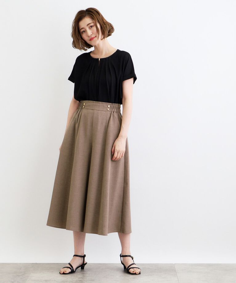 grove「麻調フレアスカートパンツ」|その他|