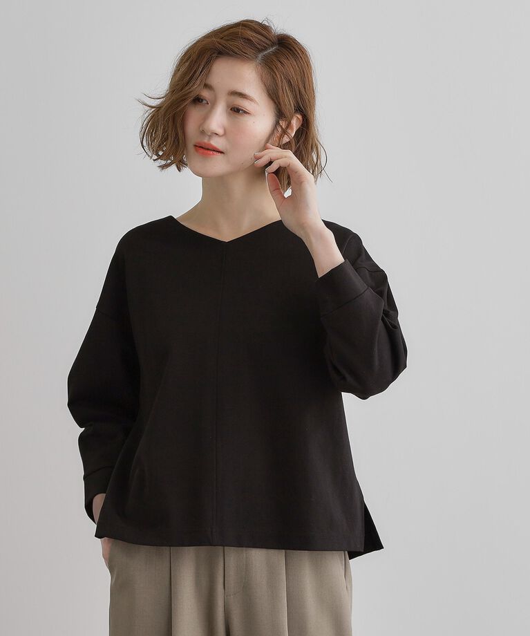 grove「シルケットポンチVネックプルオーバー」|Tシャツ・カットソー|