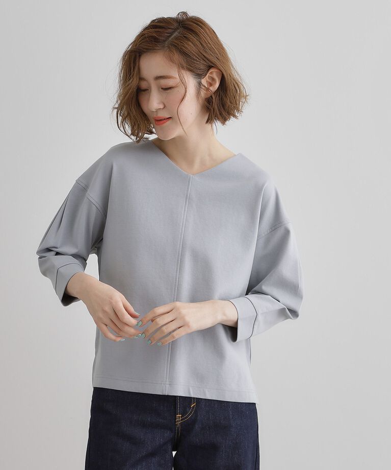 grove「シルケットポンチVネックプルオーバー」|Tシャツ・カットソー|