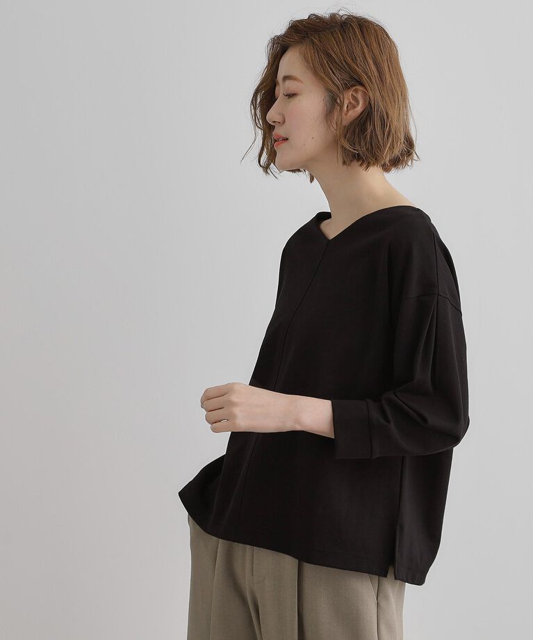 grove「シルケットポンチVネックプルオーバー」|Tシャツ・カットソー|