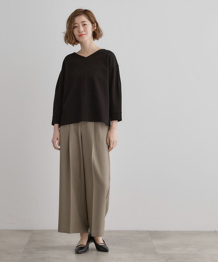 grove「シルケットポンチVネックプルオーバー」|Tシャツ・カットソー|