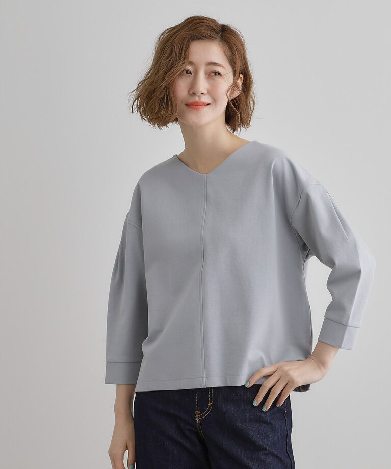 grove「シルケットポンチVネックプルオーバー」|Tシャツ・カットソー|