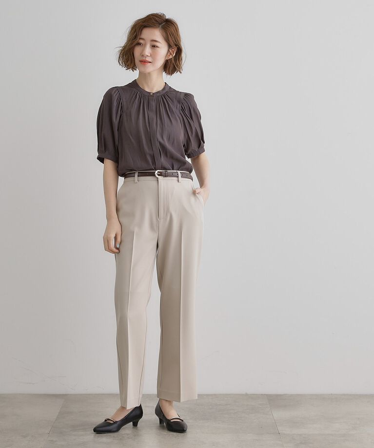 grove「【洗える】ヴィンテージサテンウイングスリーブブラウス」|シャツ・ブラウス|