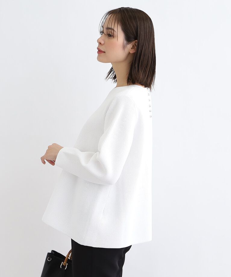 INDIVI「【洗える】ペプラムデザインニット」|ニット・セーター|