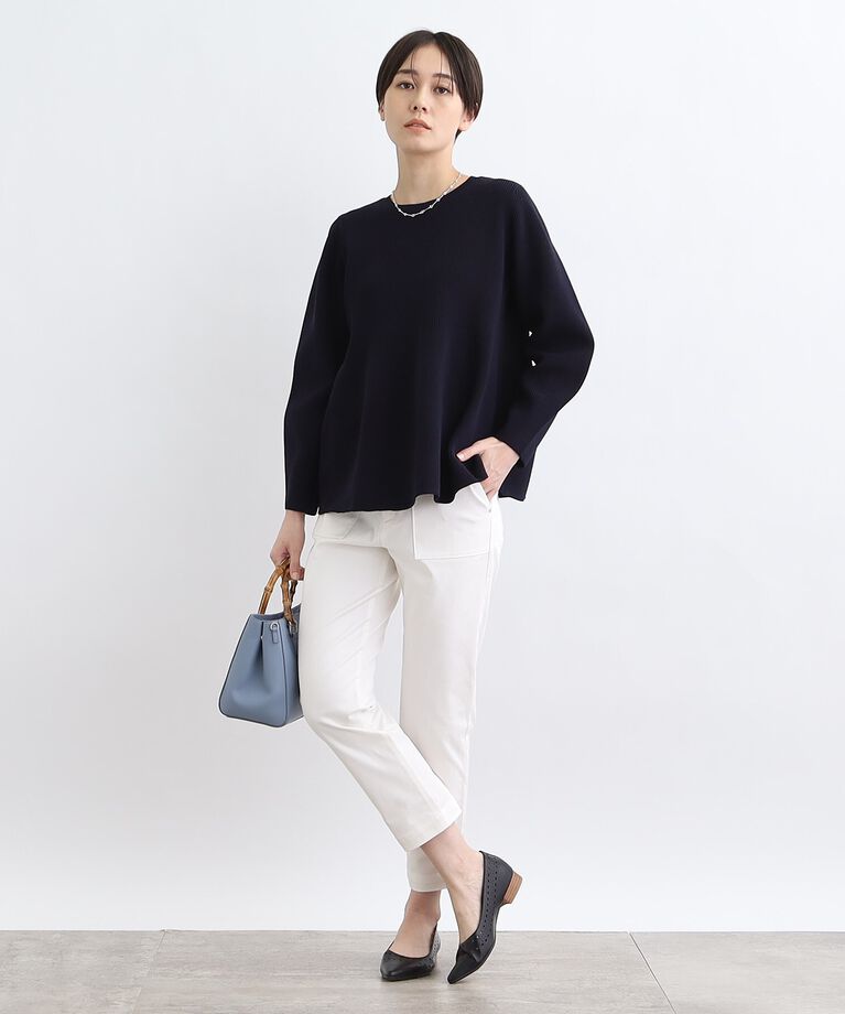 INDIVI「【洗える】ペプラムデザインニット」|ニット・セーター|