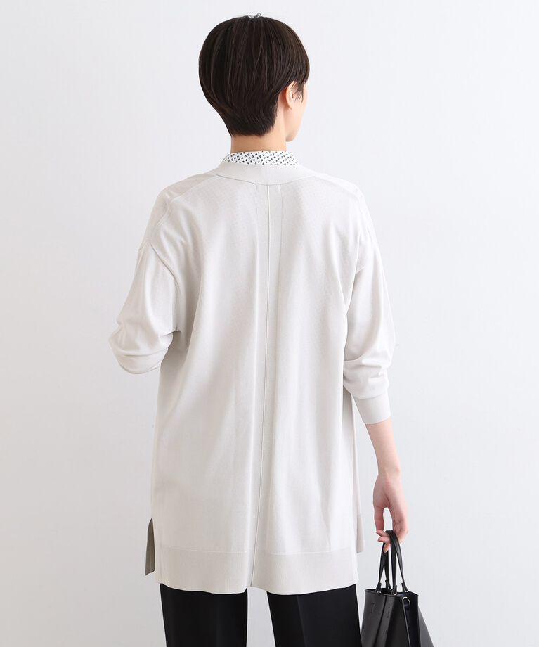 INDIVI「【洗える】リラックスロングニットカーディガン」|カーディガン|