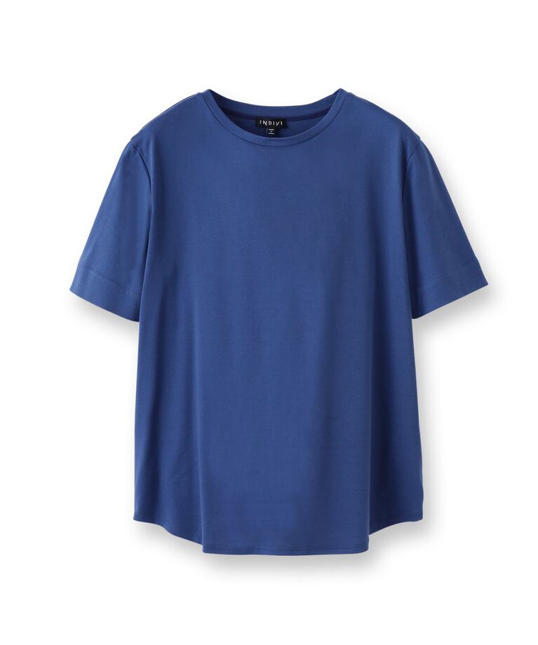 INDIVI「【洗える/コットン100%】裾デザイン大人Tシャツ」|Tシャツ・カットソー|