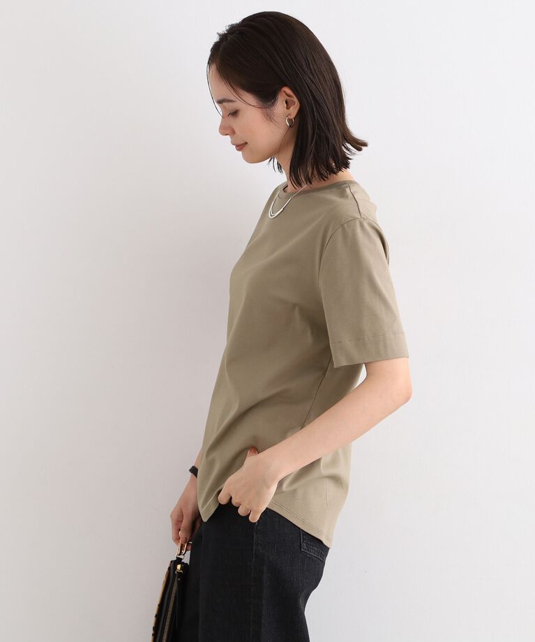INDIVI「【洗える/コットン100%】裾デザイン大人Tシャツ」|Tシャツ・カットソー|