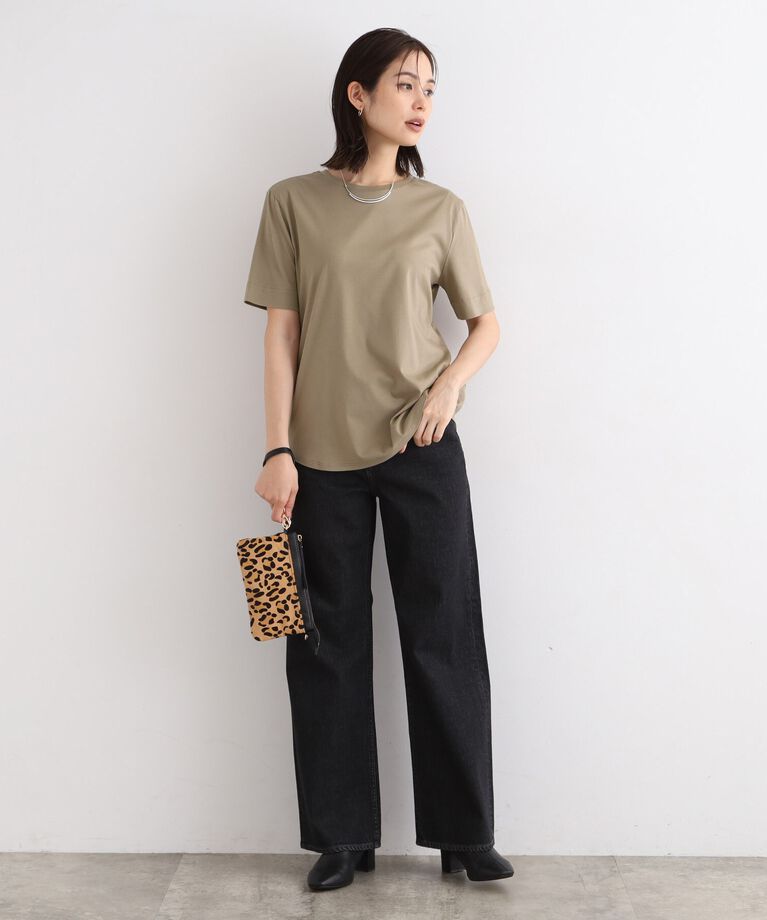 INDIVI「【洗える/コットン100%】裾デザイン大人Tシャツ」|Tシャツ・カットソー|