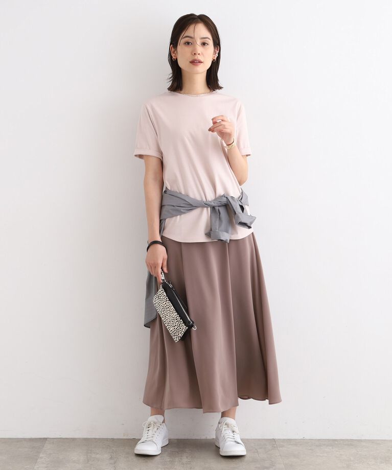 INDIVI「【洗える/コットン100%】裾デザイン大人Tシャツ」|Tシャツ・カットソー|