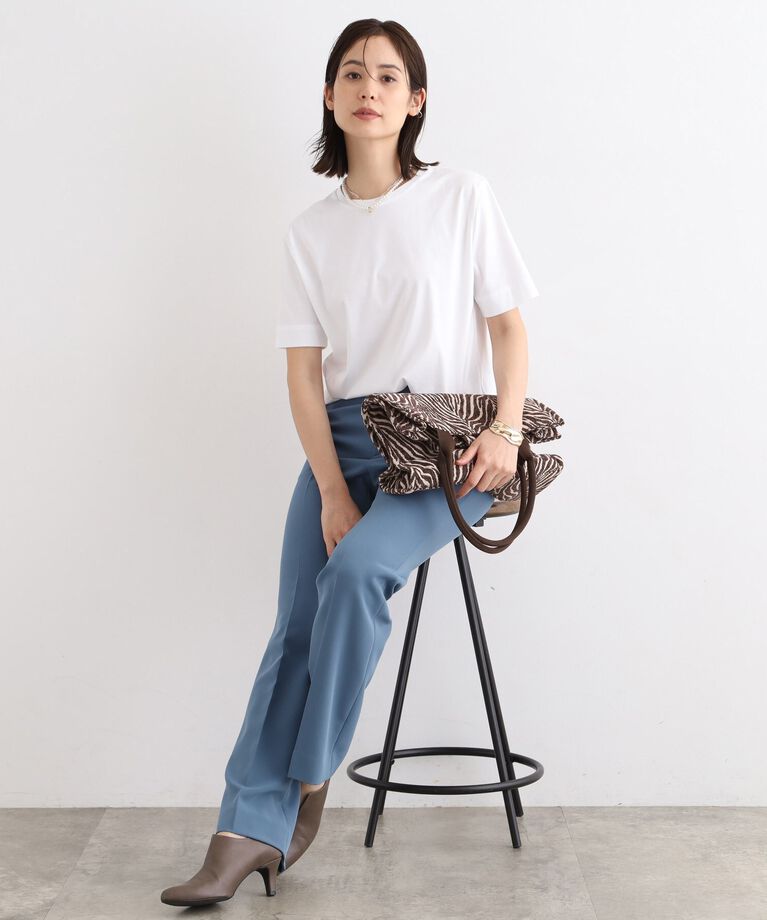 INDIVI「【洗える/コットン100%】裾デザイン大人Tシャツ」|Tシャツ・カットソー|