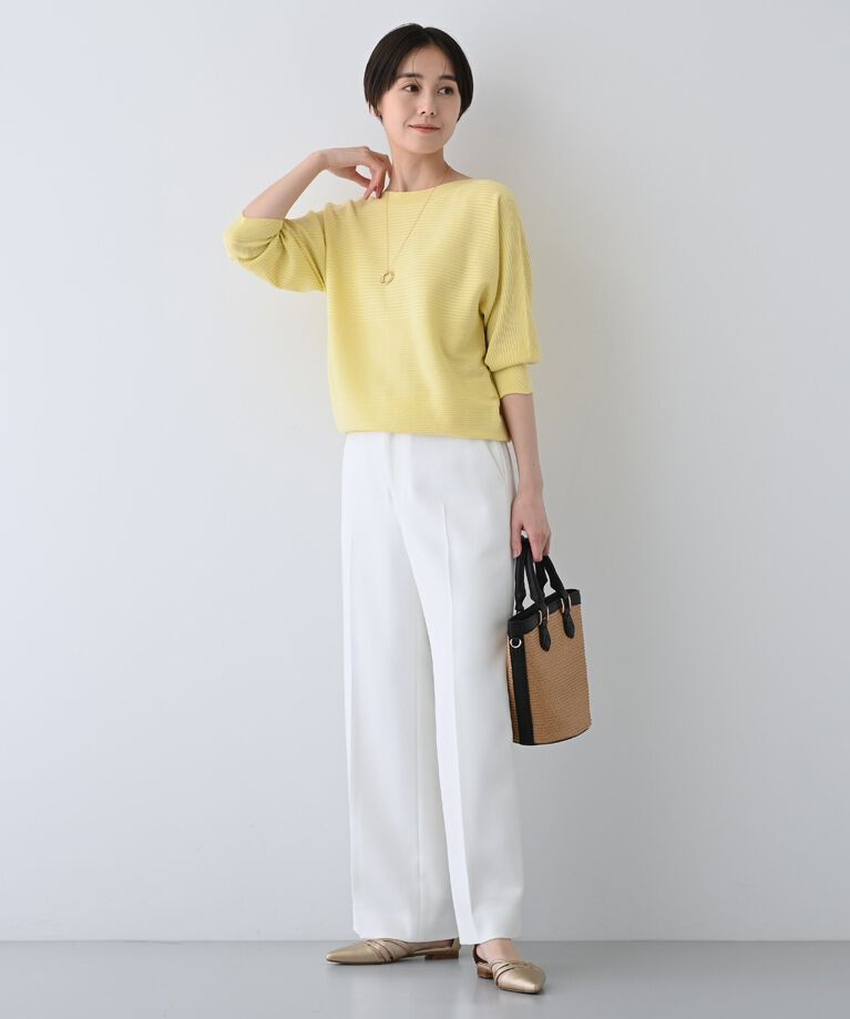 INDIVI「春SALE！【洗える／無縫製】美シルエット ドルマンスリーブニット」|ニット・セーター|