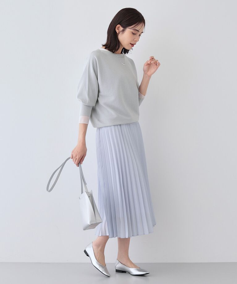 INDIVI「春SALE！【洗える／無縫製】美シルエット ドルマンスリーブニット」|ニット・セーター|