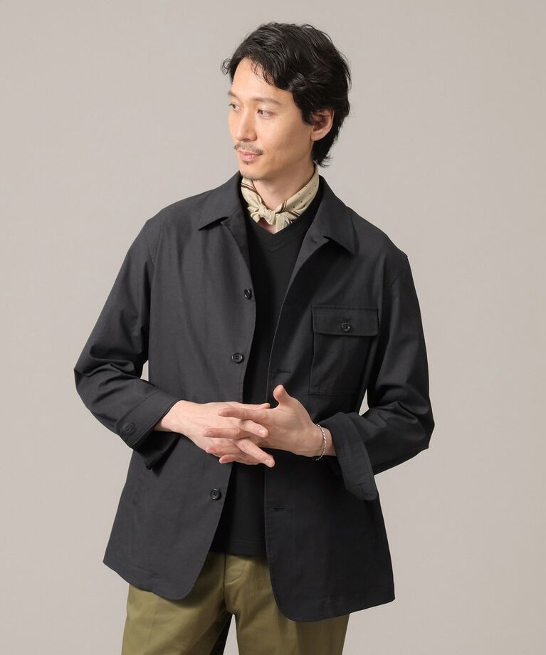 TAKEO KIKUCHI「【軽羽織】ストレッチ シャツジャケット」|シャツ・ブラウス|ブラック(019)