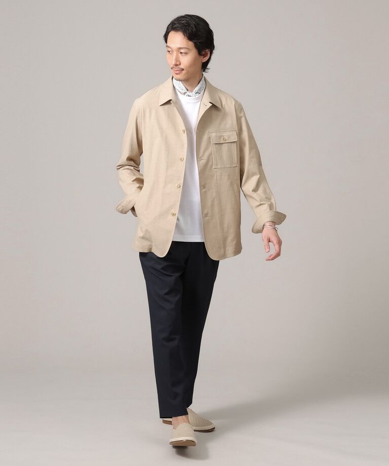 TAKEO KIKUCHI「【軽羽織】ストレッチ シャツジャケット」|シャツ・ブラウス|