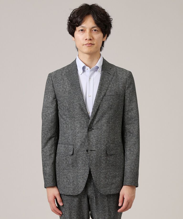 TAKEO KIKUCHI「【抗菌防臭】COOL DOTS（R）グレンチェック ジャケット」|テーラードジャケット|