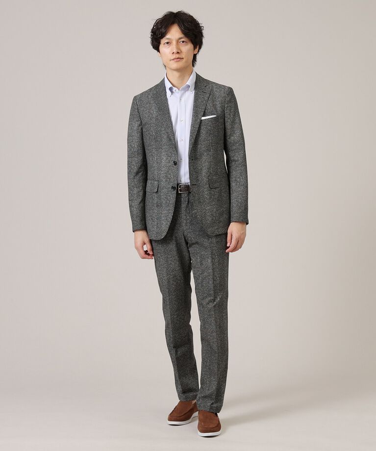 TAKEO KIKUCHI「【抗菌防臭】COOL DOTS（R）グレンチェック ジャケット」|テーラードジャケット|