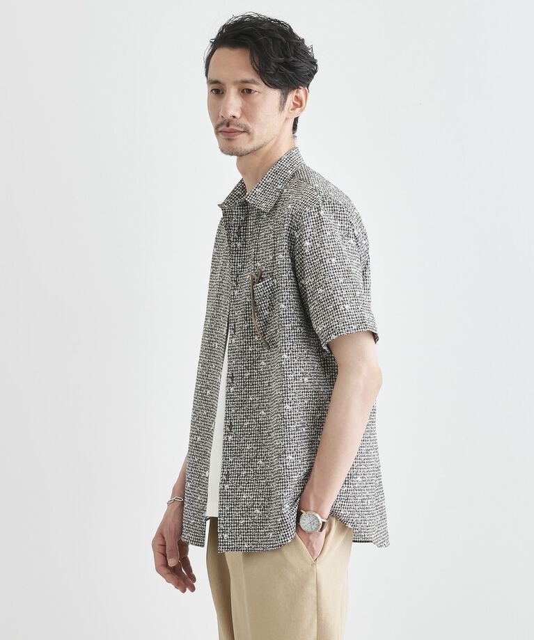 TAKEO KIKUCHI「【無地・チェック・ボタニカル柄】リップル シャツ」|シャツ・ブラウス|