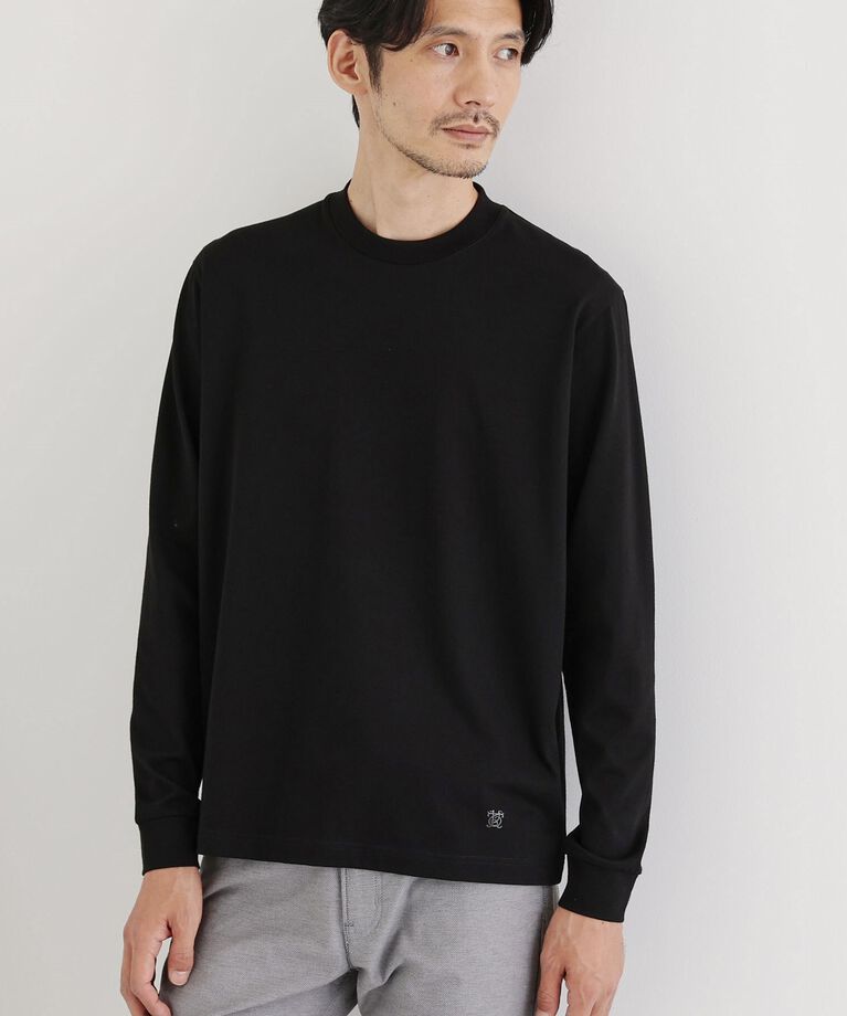 TAKEO KIKUCHI「【抗菌防臭/ジャケット対応】テーラード 長袖Tシャツ」|Tシャツ・カットソー|ブラック(019)