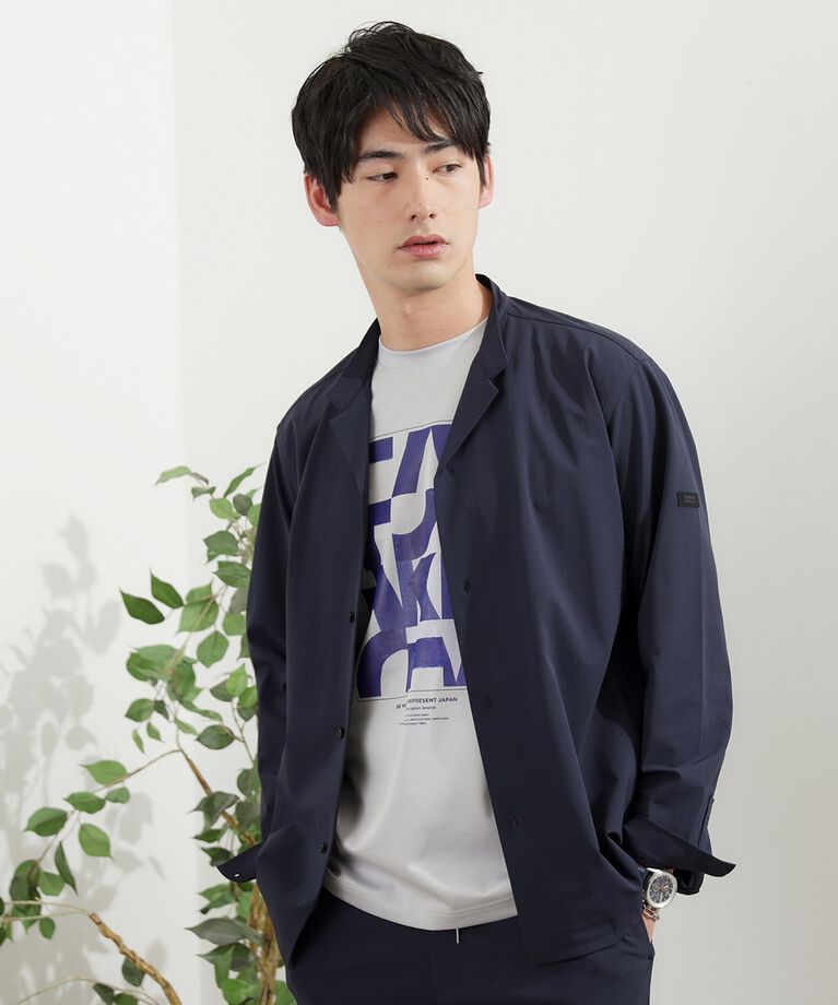 TAKEO KIKUCHI「【Made in JAPAN】パズル柄 半袖ポンチ Tシャツ」|Tシャツ・カットソー|