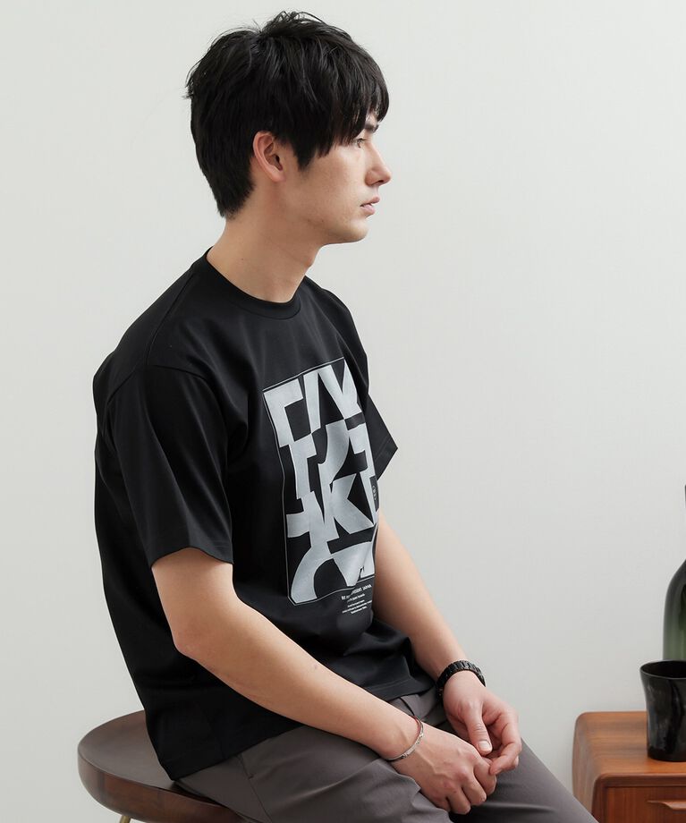 TAKEO KIKUCHI「【Made in JAPAN】パズル柄 半袖ポンチ Tシャツ」|Tシャツ・カットソー|
