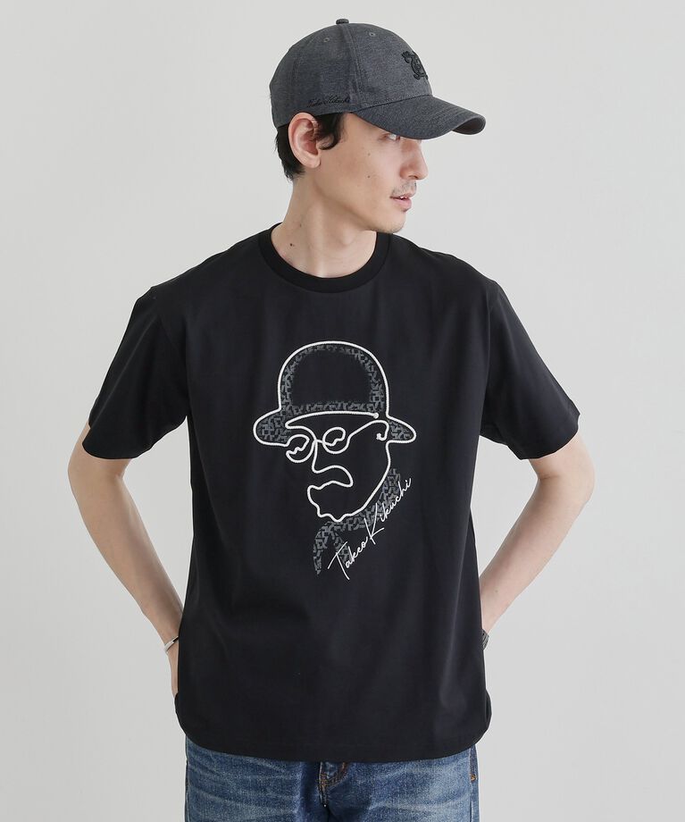 TAKEO KIKUCHI「【Sサイズ～】フェイスロープ刺繍 天竺Tシャツ」|Tシャツ・カットソー|ブラック(019)