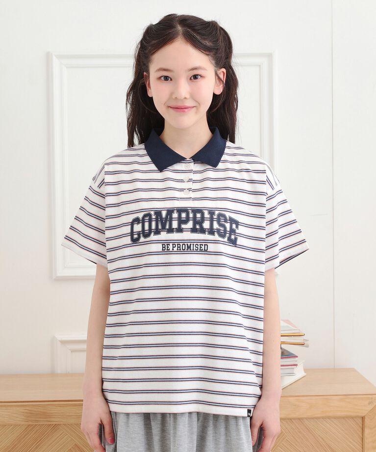 PINK-latte「ラガーシャツTシャツ」|Tシャツ・カットソー|