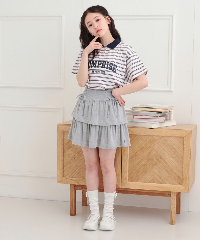 PINK-latte「ラガーシャツTシャツ」|Tシャツ・カットソー|