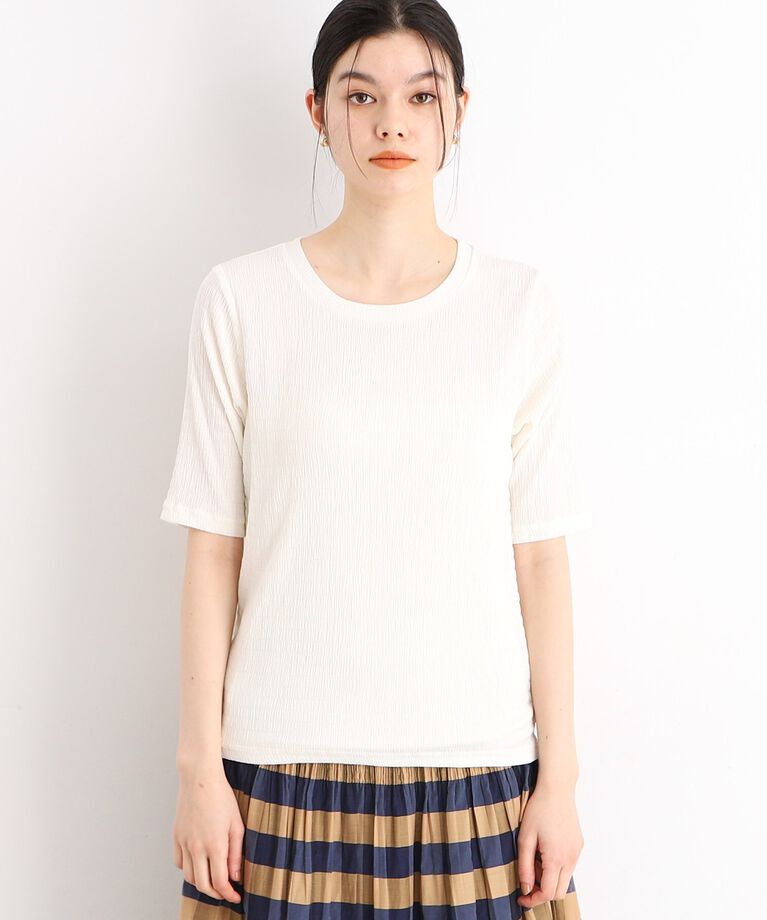THE SHOP TK「【腕周りカバー】ぽこぽこTシャツ/洗濯機OK」|Tシャツ・カットソー|