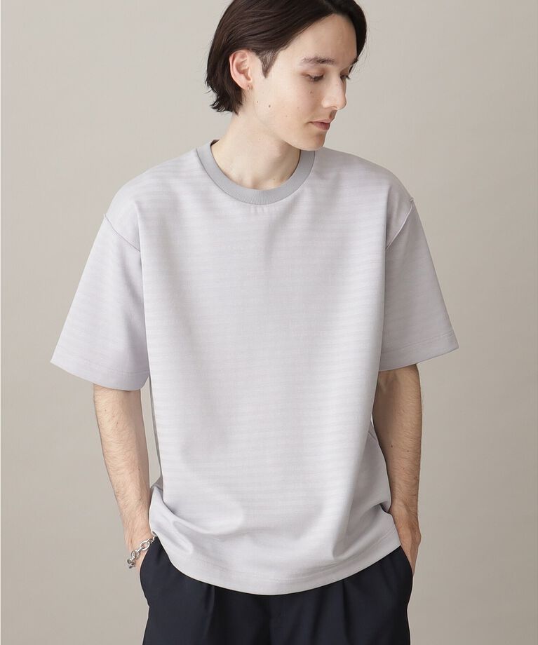 THE SHOP TK「【ユニセックスでオススメ】ポンチシャドーボーダー半袖Tシャツ」|Tシャツ・カットソー|