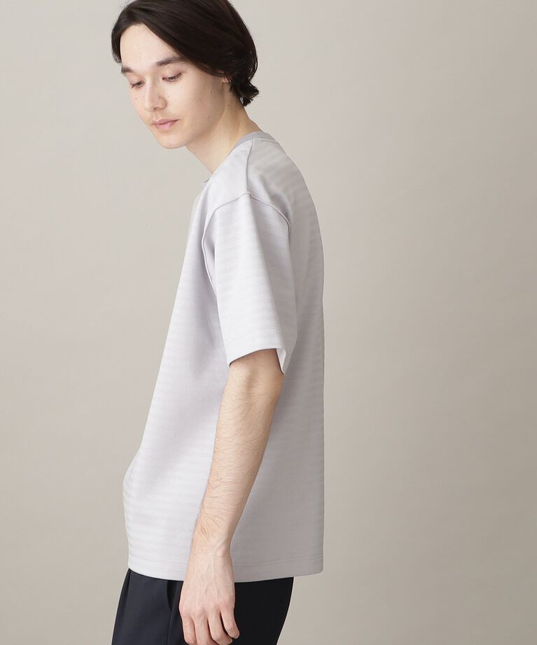 THE SHOP TK「【ユニセックスでオススメ】ポンチシャドーボーダー半袖Tシャツ」|Tシャツ・カットソー|