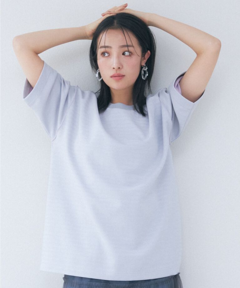 THE SHOP TK「【ユニセックスでオススメ】ポンチシャドーボーダー半袖Tシャツ」|Tシャツ・カットソー|