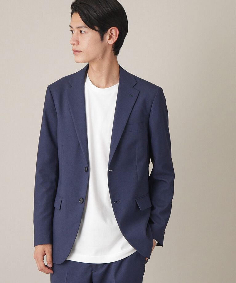 THE SHOP TK「AVANTドライツイルジャケット【セットアップ可/ビジネス対応/洗える/ストレッチ素材/シワになりに」|テーラードジャケット|ブルー(092)