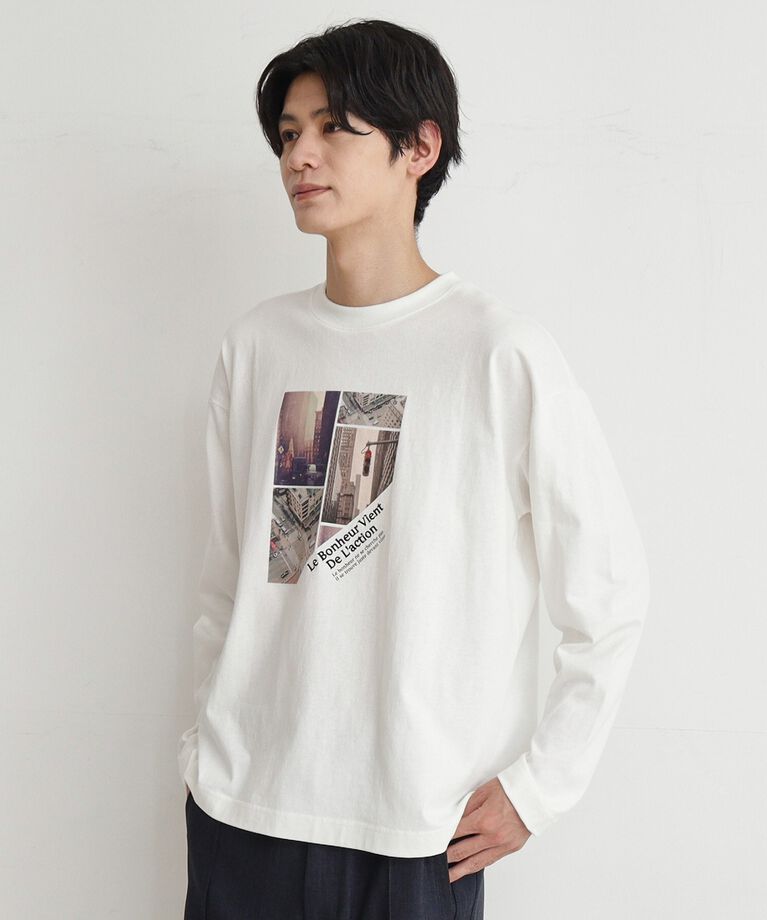 THE SHOP TK「【6色展開】Parisフォト／ロゴ長袖Tシャツ」|Tシャツ・カットソー|
