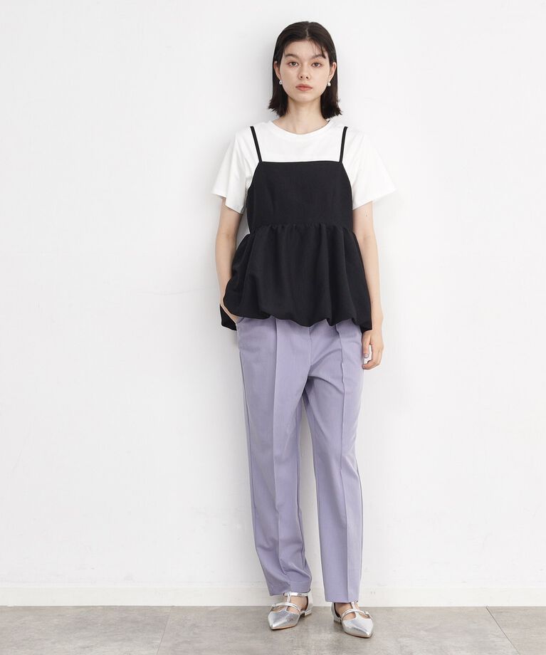 THE SHOP TK「【ヒルナンデス！で紹介】【2点セット】バルーンキャミ×Tシャツ/洗える」|その他|