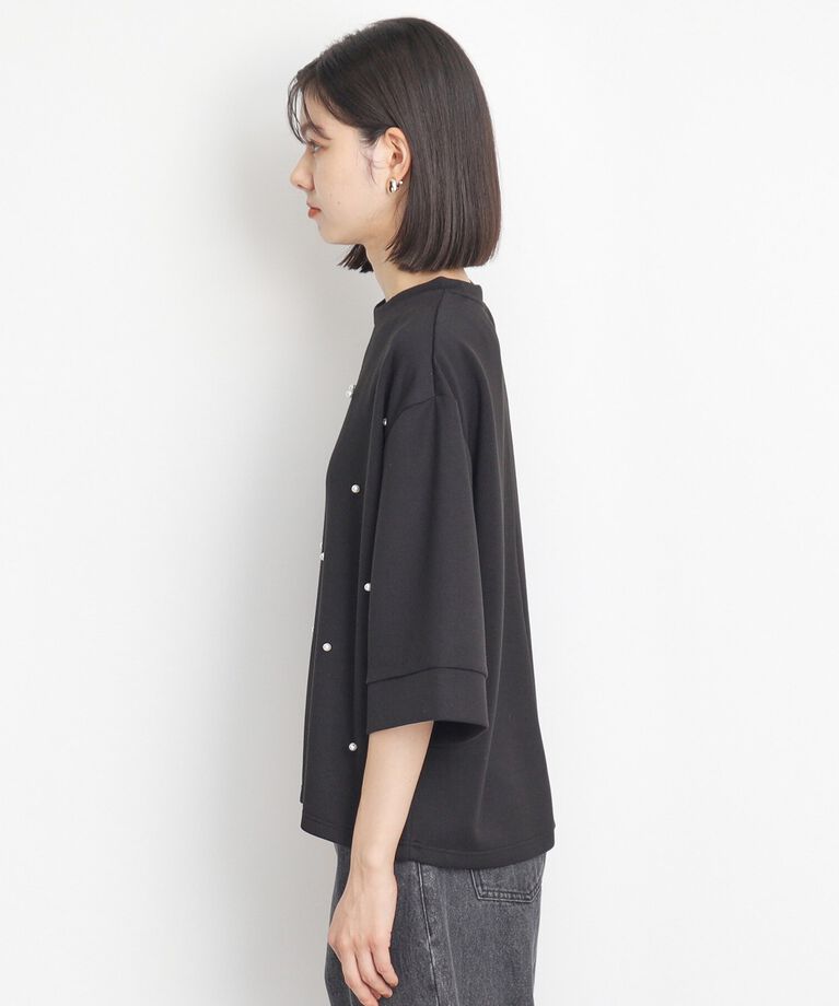 THE SHOP TK「パール付きプルオーバー【洗える】」|Tシャツ・カットソー|