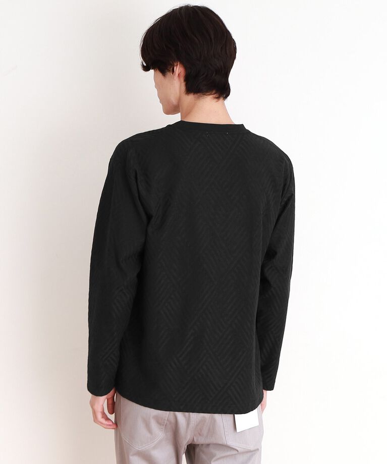 THE SHOP TK「リンクスジャカード長袖Tシャツ ON／OFF兼用」|Tシャツ・カットソー|