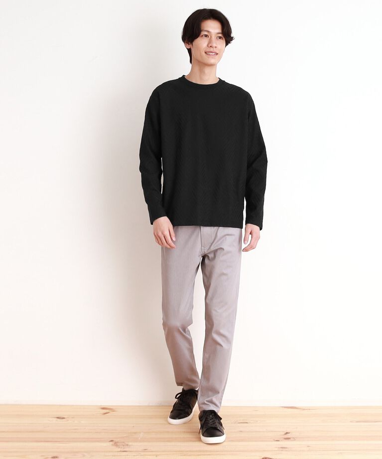 THE SHOP TK「リンクスジャカード長袖Tシャツ ON／OFF兼用」|Tシャツ・カットソー|