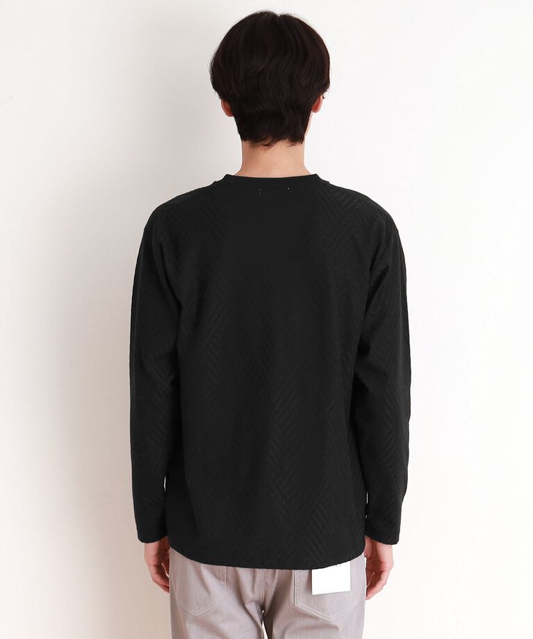 THE SHOP TK「リンクスジャカード長袖Tシャツ ON／OFF兼用」|Tシャツ・カットソー|