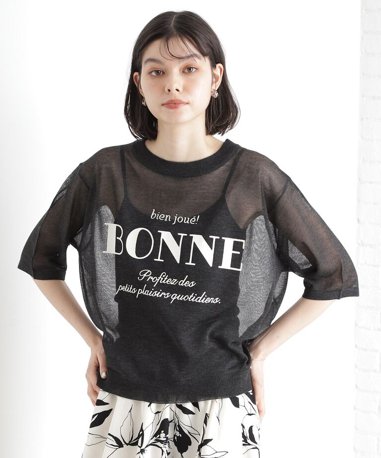 THE SHOP TK「光沢シアーロゴプルオーバー【洗える】」|Tシャツ・カットソー|