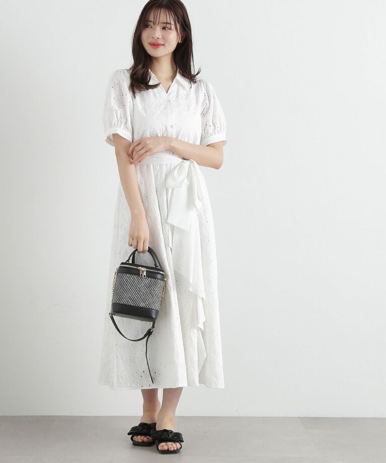 PROPORTION BODY DRESSING「カットワーク刺繍シャツワンピース」|ワンピース|