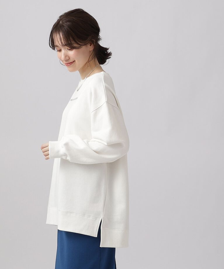 SHOO･LA･RUE「【体型カバー】季節の変わり目に ロゴ アソート 裏毛スウェット」|パーカー|