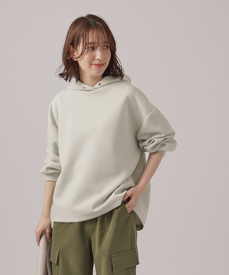 SHOO･LA･RUE「【洗える】なめらかタッチ ダンボールフーディー」|パーカー|