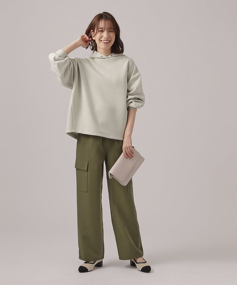 SHOO･LA･RUE「【洗える】なめらかタッチ ダンボールフーディー」|パーカー|