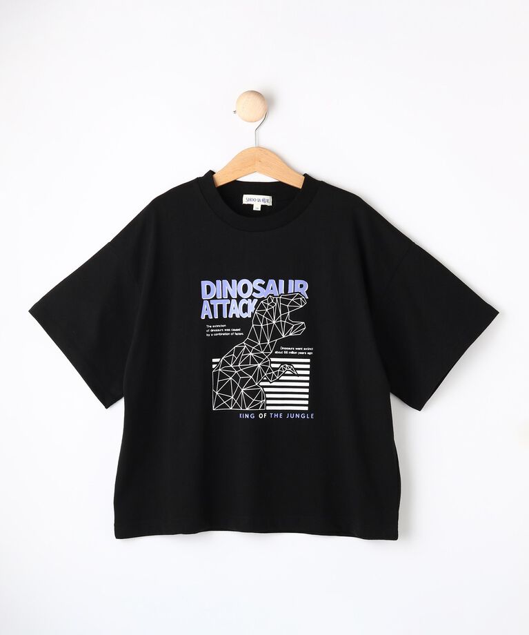 SHOO･LA･RUE「【130-150cm】BOYプリントTシャツ」|Tシャツ・カットソー|ブラック(019)