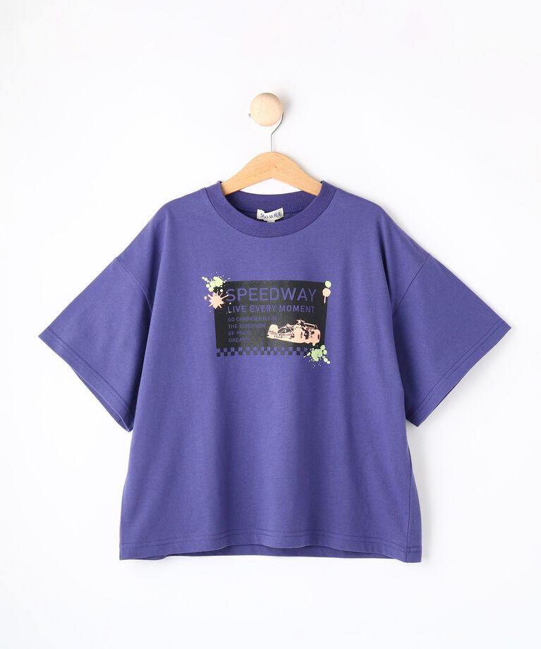 SHOO･LA･RUE「【130-150cm】BOYプリントTシャツ」|Tシャツ・カットソー|パープル(082)