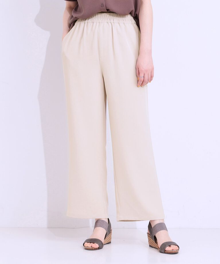 SHOO･LA･RUE「【洗える/接触冷感/UV/SS-3L】さらさらぷるんワイドパンツ」|その他|