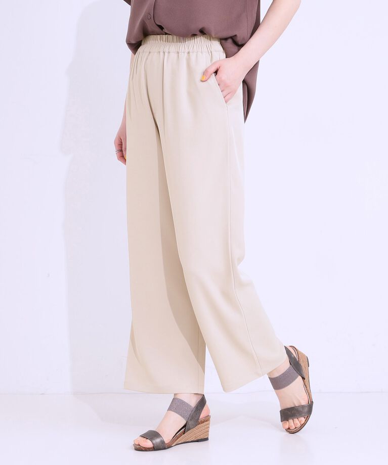 SHOO･LA･RUE「【洗える/接触冷感/UV/SS-3L】さらさらぷるんワイドパンツ」|その他|