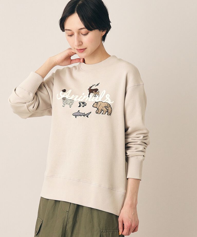 Dessin「【ユニセックス・キッズリンクコーデ】アニマル刺繍スウェット」|パーカー|